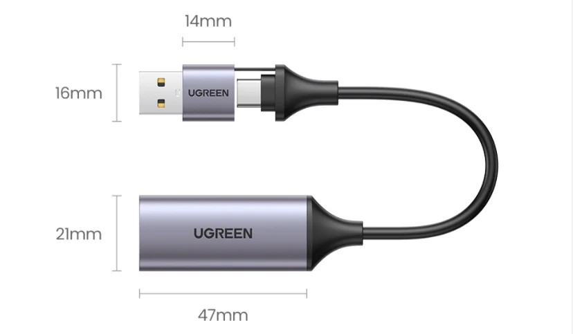 Ugreen – carte d'acquisition vidéo 4K, HDMI vers USB/USB-C, boîtier pour  caméra d'ordinateur, enregistrement en direct, réunion