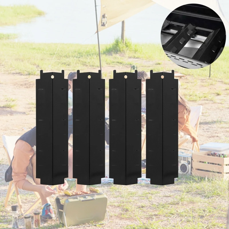 

4 Pieces Stainless Steel Heat Plate Shield Flame Tamers for Burner Cover Outdoor BBQ Heat Tent Gas Grill Par Drop Shipping