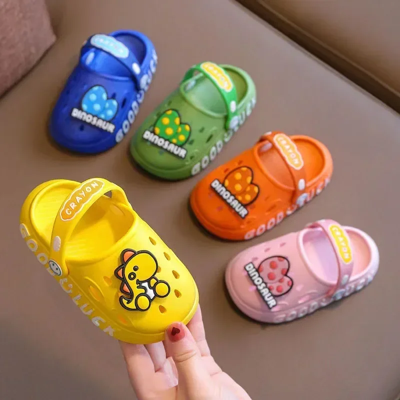 Kids Slippers Sandals Summer Animal Baby Boys Girls Cartoon Slides Toddler Beach Shoes