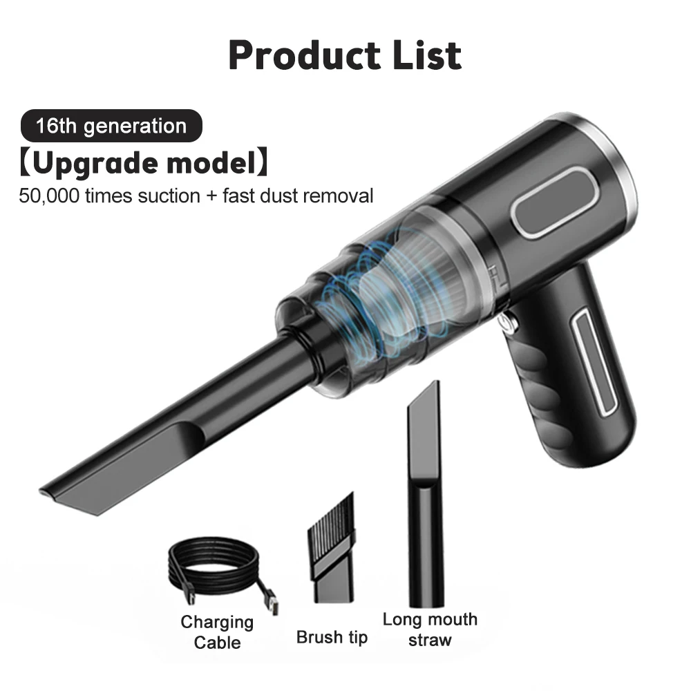 29000Pa Wireless Car Vacuum Cleaner Strong Suction Dust Catcher Cordless Handheld Wet Dry Vacuum Cleaner Air Duster For Car Home Vacuum Cleaner Handheld Vacuum Cleaner Wireless Vacuum Cleaner Portable Vacuum Cleaner