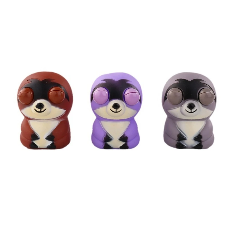 

HUYU Cartoon Sloths Popping Eyes Squishy Toy Sloths Shape Decompression Toy for Kids Squishy Stress Reliever Fidgets Presents
