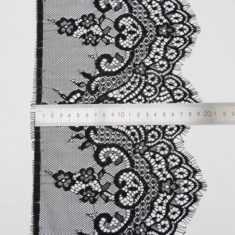 (3Meters/roll) 20cm Eyelash Lace Fabric French Lace Decoration Sewing Clothing Wedding Embroidery  Home Embroidery Soft Handmade