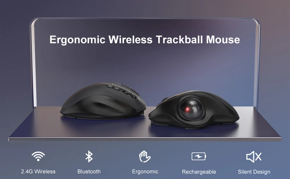 Rato sem fio do Trackball de Bluetooth,