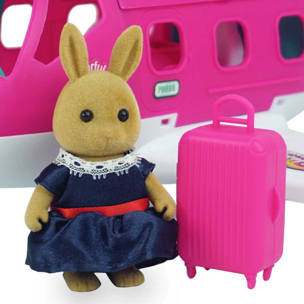 1/12 Dollhouse Aircraft Kangaroo Rabbit Koala Micro Furniture Model Doll Simulation Plane Toy For Girl Christmas Birthday Gift 4