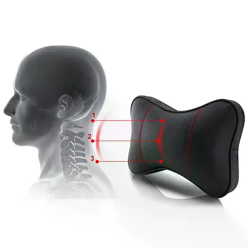 2개/팩 차량용 목베개 헤드레스트 목받침 자동차 범용 시트 부드럽고 통기성 좋은 실내 장식