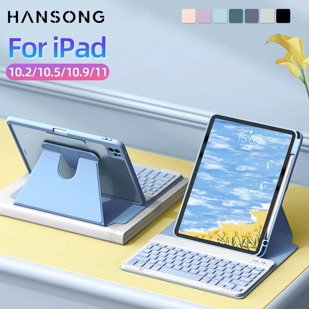 Capa Teclado para Ipad Capa para Ipad 10.2 7th Air 10.5 Pro Air 10.9 2023 a 2023 Pro 11 10th Generation