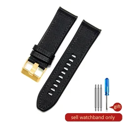 Diesel Officer Series Smooth Finish Comfort Strap in Black Army Green - 26mm - 26mm (Black Black - GD - K3)