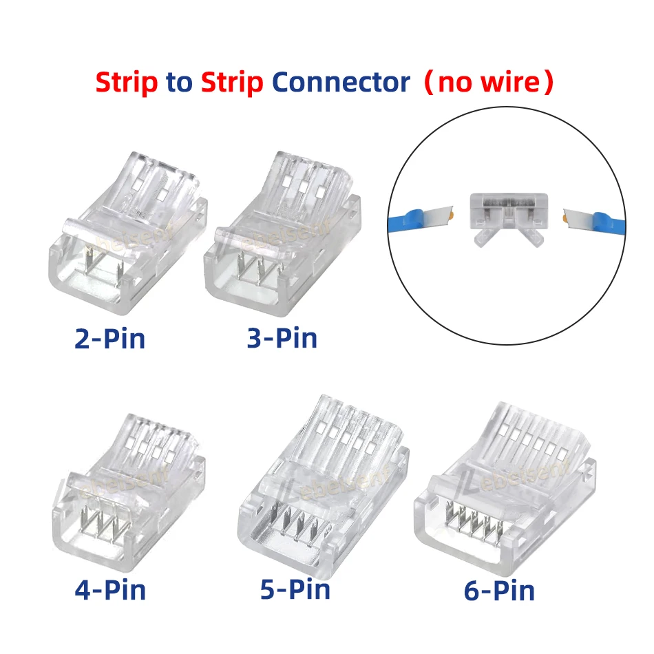 ตัวเลือกสินค้า สายต่อ LED Strip 8-12 มม. ทนฝุ่นน้ำ IP20/IP65