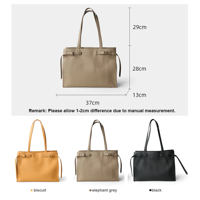 Women Totes Laptop Bag 2025 New Luxury Genuine Leather Commuter Handbag Female Large Capacity Minimalist Computer Shoulder Bag - 6