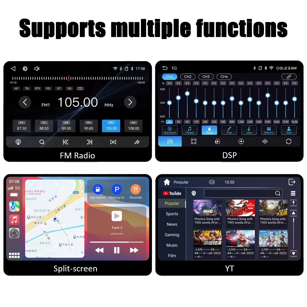 Pantalla multimedia Linux de 7 pulgadas con CarPlay inalámbrico y Android Auto para BMW E46 M3 Rover 75 MG ZT 1998-2006 GPS Navi Bluetooth cámara trasera radio para coche 4