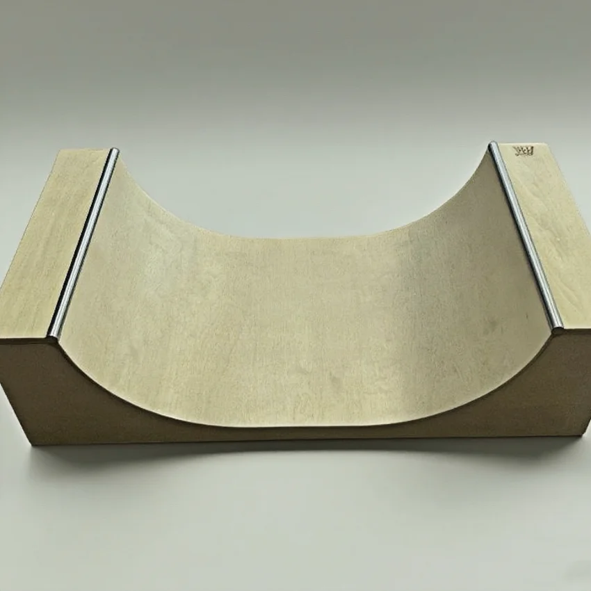 Fingerboard Halfpipe Ramp Wooden U-Ramp for Tech Deck Stunts Portable ...