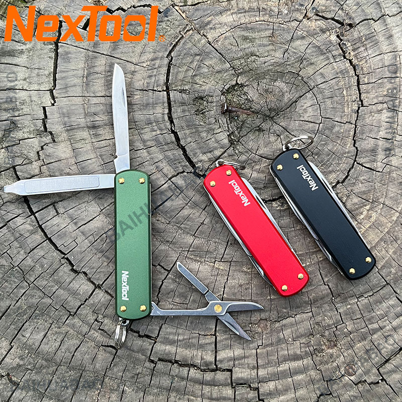 NexTool Outdoor Mini Folding Multifunctional Knife Scissors Small Screwdriver Pocket Unpacking Knife Creative Tool Nail File
