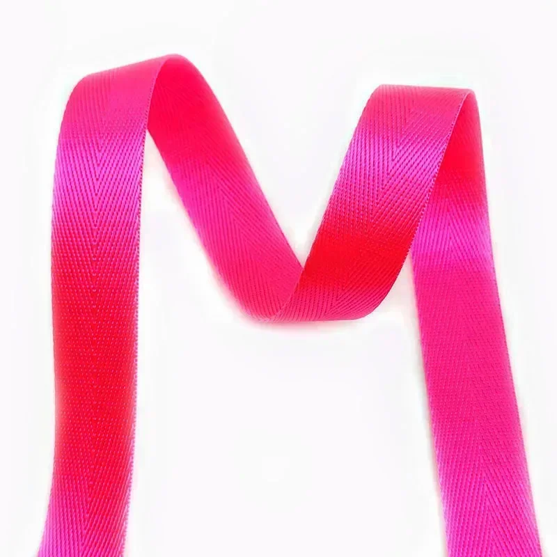 Solid Color Nylon Webbing Ribbon - 5 Meters, 1mm Thick, Multiple Width Options for DIY Projects and Sewing Accessories