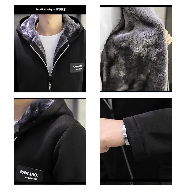 Description Picture 5 of itemFashion Men's woolen Coats Solid Color Single Breasted Lapel Long Coat Jacket Casual Overcoat Trench Spring and Autumn