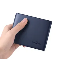 Wallet men's short real cowhide head layer cowhide wallet multi-function card bag wallet gift box for boyfriend 1