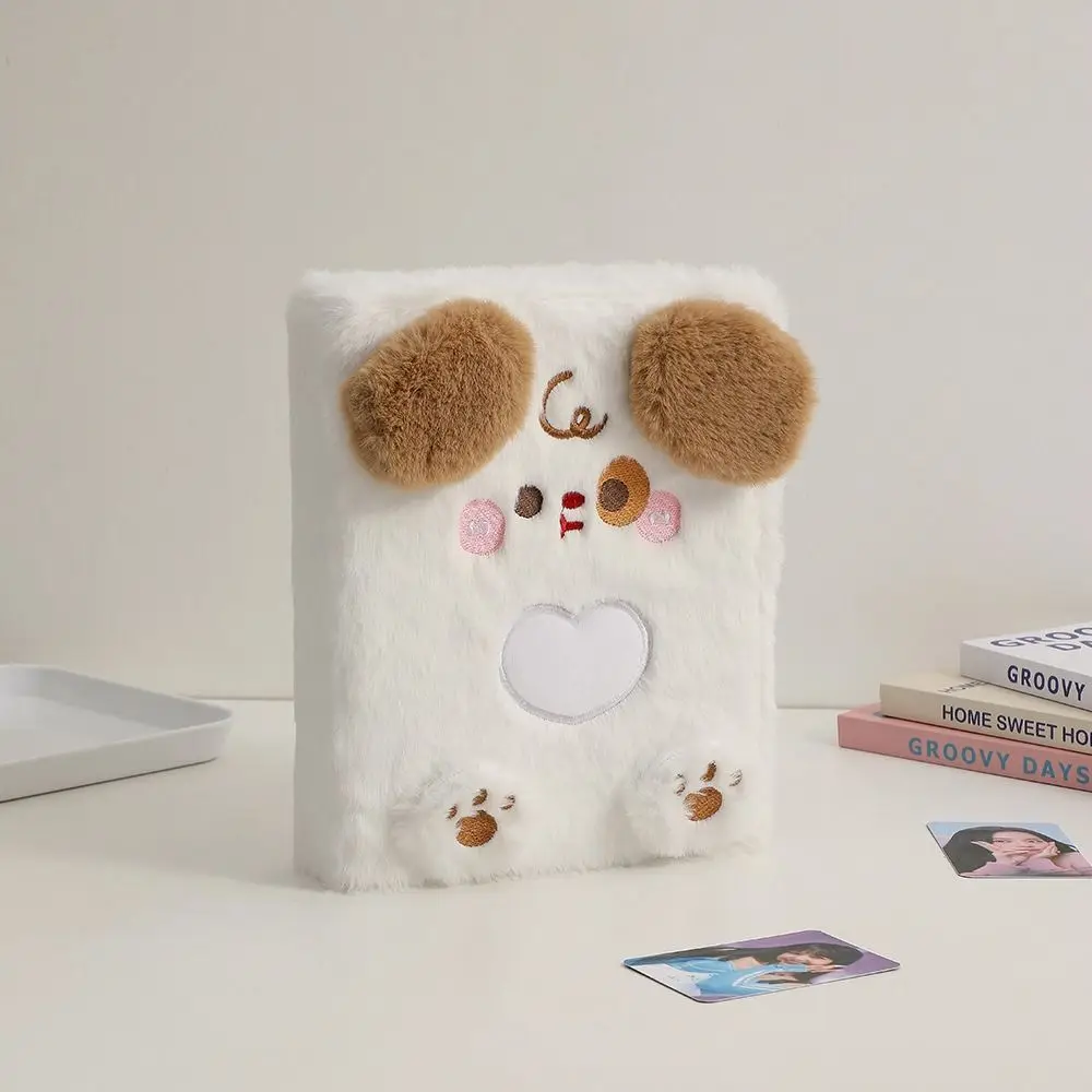 내부 페이지 리필 봉제 고양이 바인더 커버, 아이돌 포토 카드, 6 홀 푹신한 카드 앨범, 느슨한 잎 A5 노트북 앨범 커버 팬