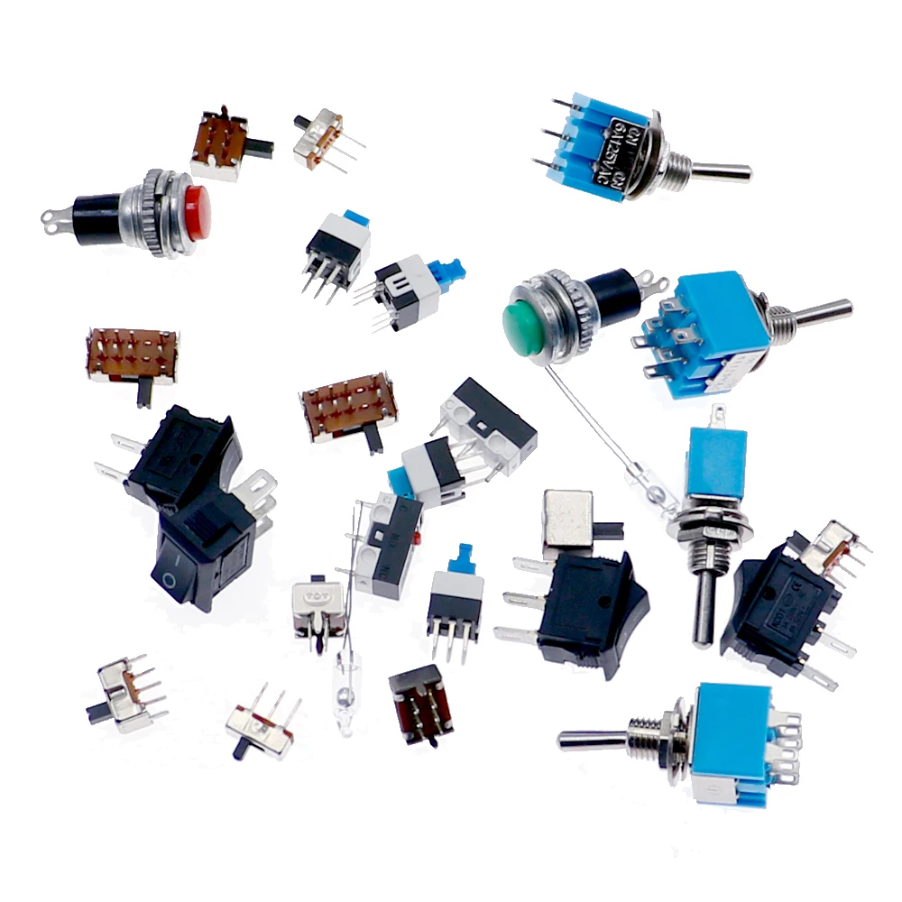 62Pcs Tactile Switches Push Button DIP Tact Toggle Switch
