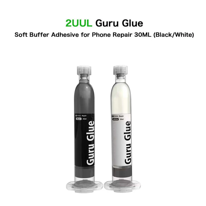 

2UUL Guru Glue Soft Buffer Adhesive For Phone Repair 30ML Black And White Mobile Frame LCD Screen Back Cover Repair Glue