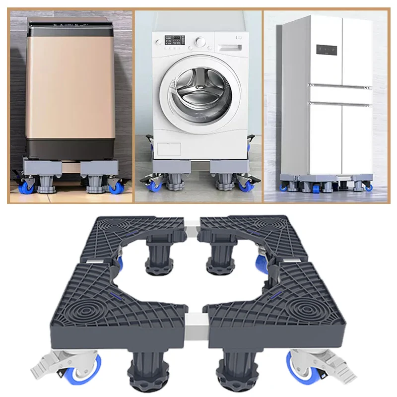 

Washing Machine Stand Furniture Movable Base Fridge Holder Washing Machine Adjustable Bracket Wheels Refrigerator Raised