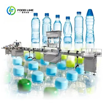 Macchina imbottigliatrice automatica da 16 once per acqua, attrezzatura per il riempimento di bottiglie di bevande gassate di piccole dimensioni, per uso in impianti di bevande.