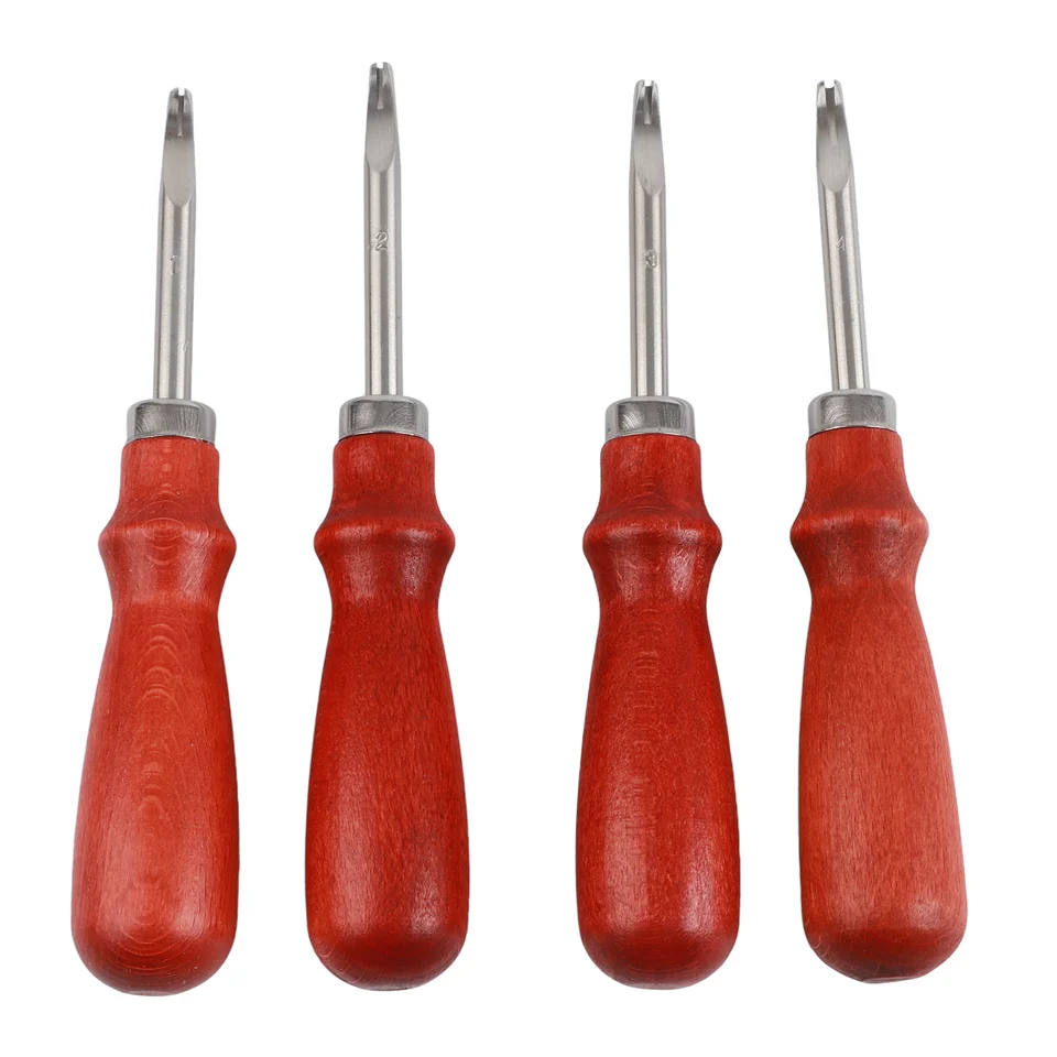 Professional Leather Working Edger Kit with Wooden Handle