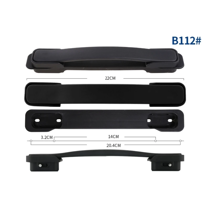 Bagage Case Handvat, 24.2cm Koffer Reserveriem Handvat Grip met Metalen Einde, voor Reisdozen Gevallen Repareren Accessoires