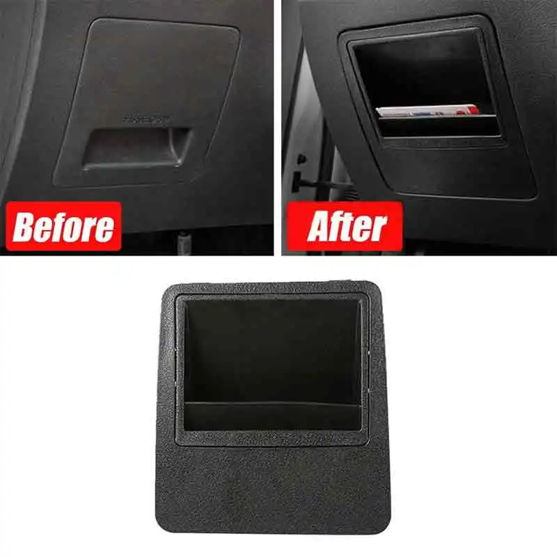 Car Front Dashboard Fuse Cover Storage Box Bin Card Coin Case Trim Fit for Hyundai Elantra Black Plastic