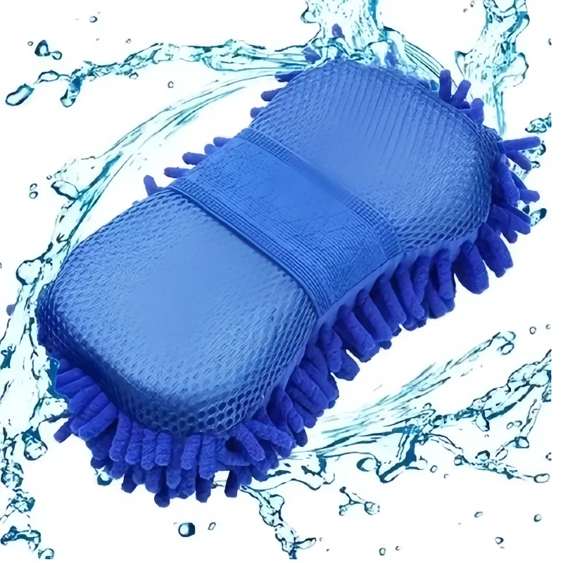 Car Wash Glove Microfiber Chenille Car Wash Sponge Care Washing Detailing Brush Pad Multifunction Cleaning Tool 1pc