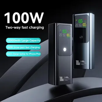 Power Bank PD100W 20000mAh Grande Capacità, Ricarica Rapida Bidirezionale, Batteria Esterna Portatile per Laptop e Macbook