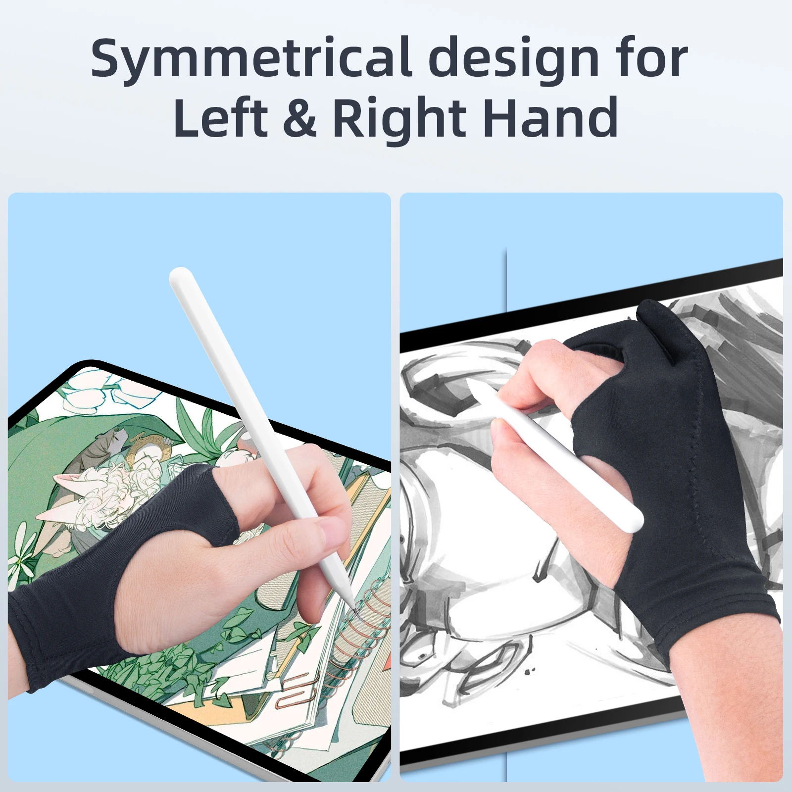1/2 pcs Painting Anti-fouling Anti-wear Anti-sweat Anti-dirty Sketch Oil  Painting Two-finger Art Electronic Digital Board Screen Hand-painted  Painting