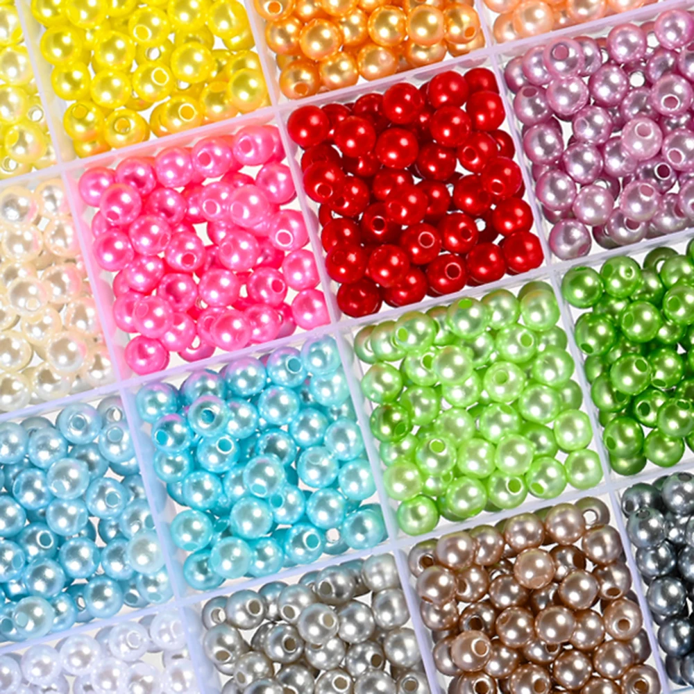 HOBBIESAY 296 stuks 8 kleuren glazen parel kralen bulk kleine