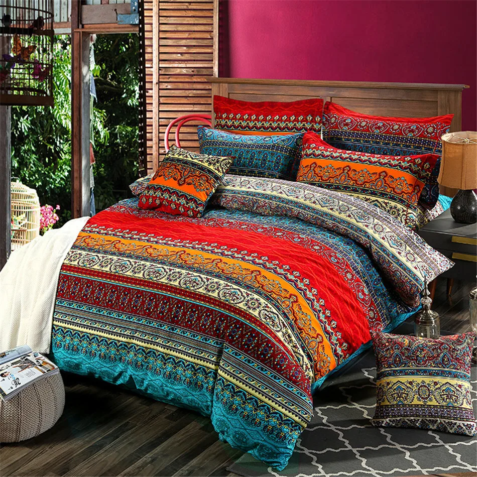 MIDSUM Bohemian Bedding Set Luxury Duvet Cover 240X220 Bed Linen Single Double Queen King Size Home Comfortable Bed Sheet Set