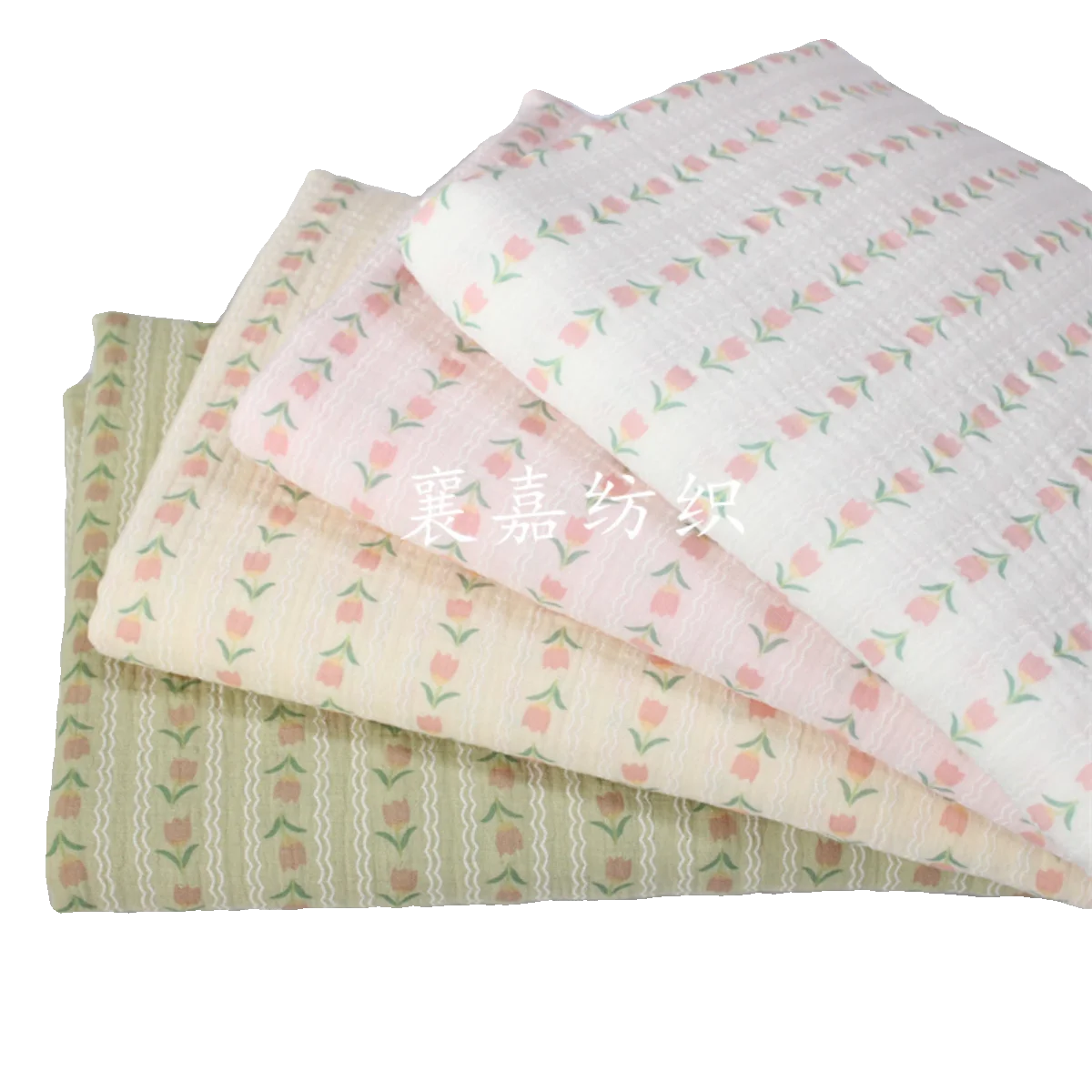 135x50cm 부드럽고 편안한 튤립 프린트 디자인 면직물, DIY 프로젝트용 홈 데코레이션 수면복 재봉 천