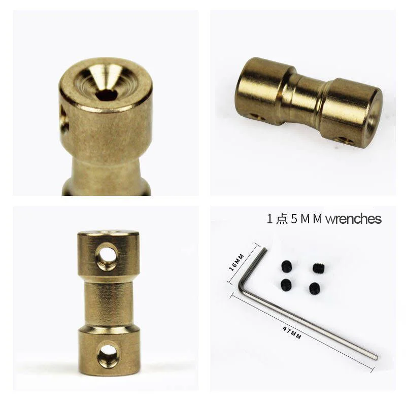 Brass coupling connecting shaft transmission parts motor motor shaft extension connector metal model aviation model car ac
