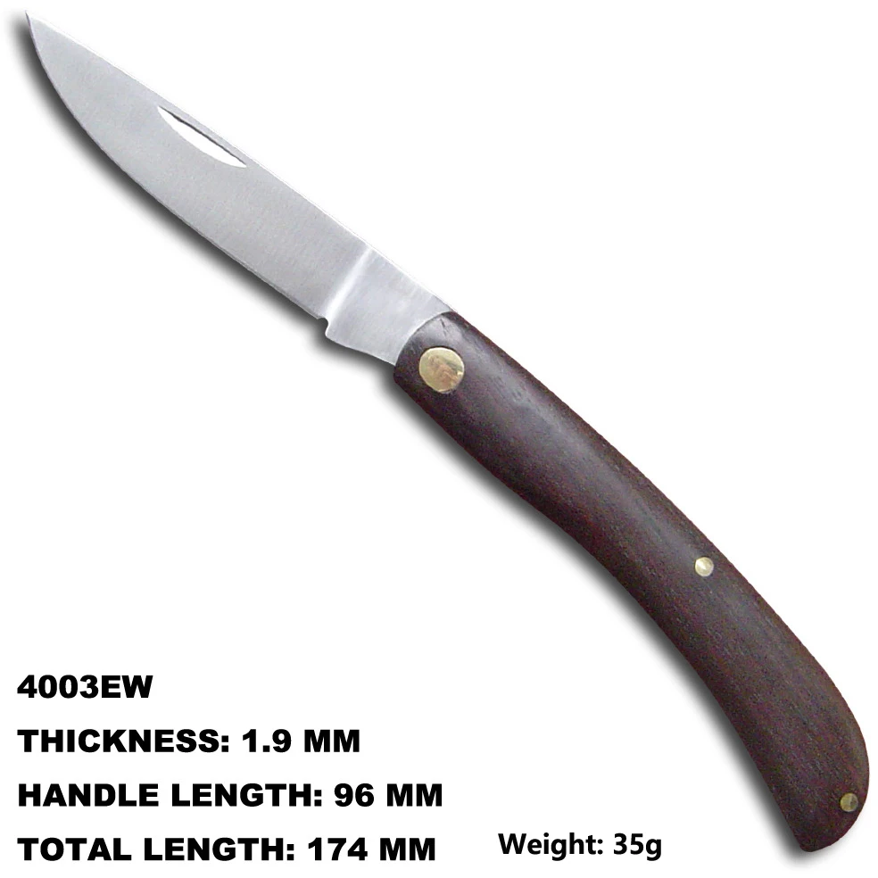 Description Picture 3 of itemGradyFung Pocket Knife Folding Blade Stainless Steel with Wood Handle Gentleman Knives for Camping  EDC Utility Meat Table Tools