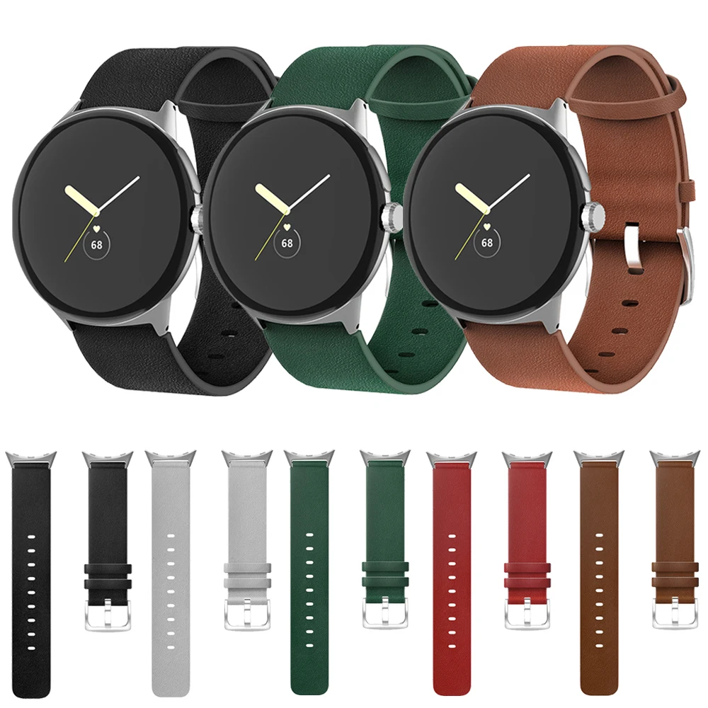

Изогнутый ремешок для google pixel Watch, кожаный ремешок для Google Pixel, ремешок для смарт-часов, ремешок для часов, сменный ремешок