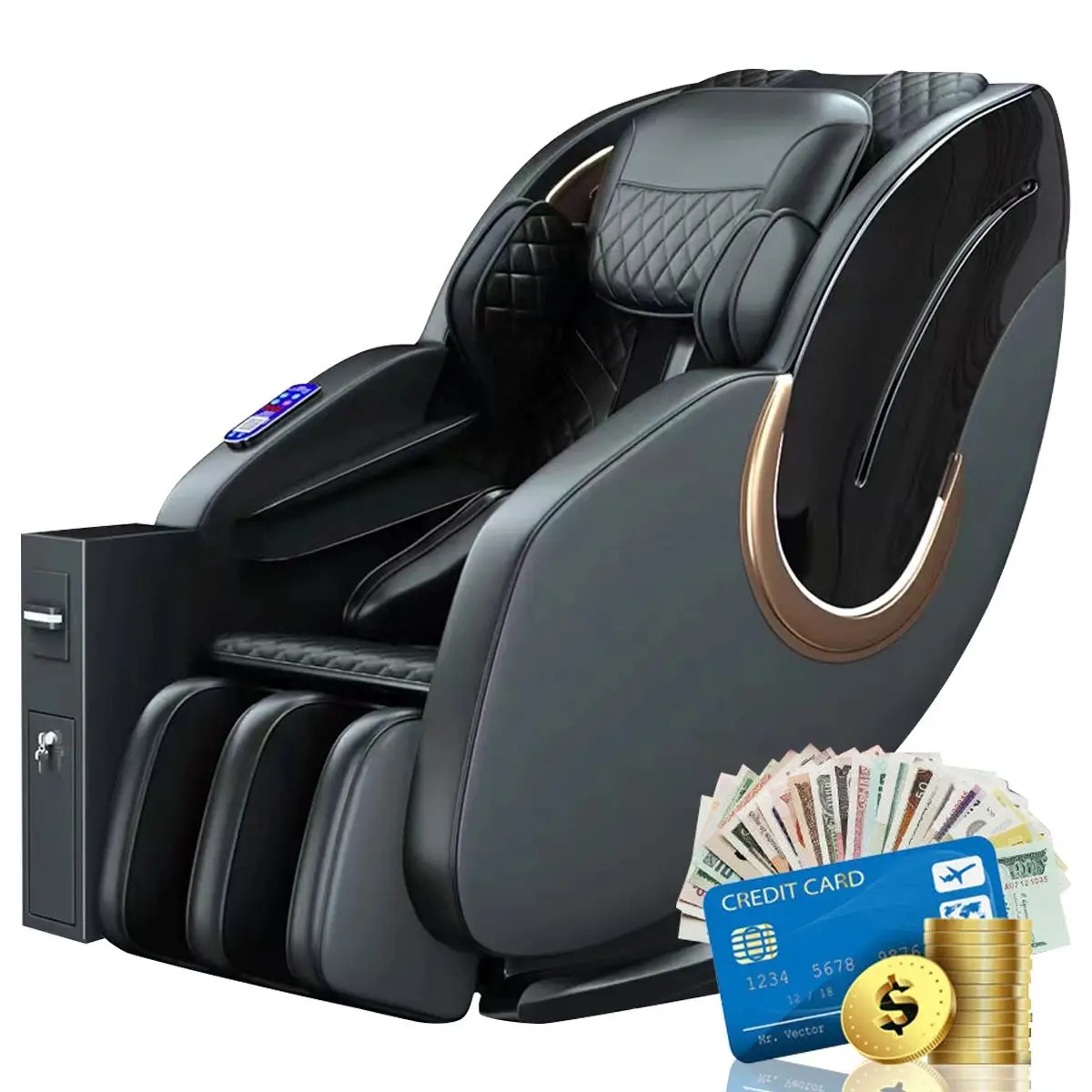 Commercial Coin Operated Vending Massage Chair Qr Code with