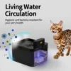 2.2LCat Water Fountain Battery & Sensor 2 in 1 Drinking Fountain For Cats Dog Drinker Wireless Pet Water Dispenser Accessories 6