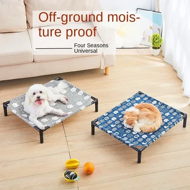 Elevated Pet Bed Dog Cat  Folding Pet Camping Bed Cat Dog House Portable Removable Washable Four Seasons Cats Kennel Puppy Beds 5