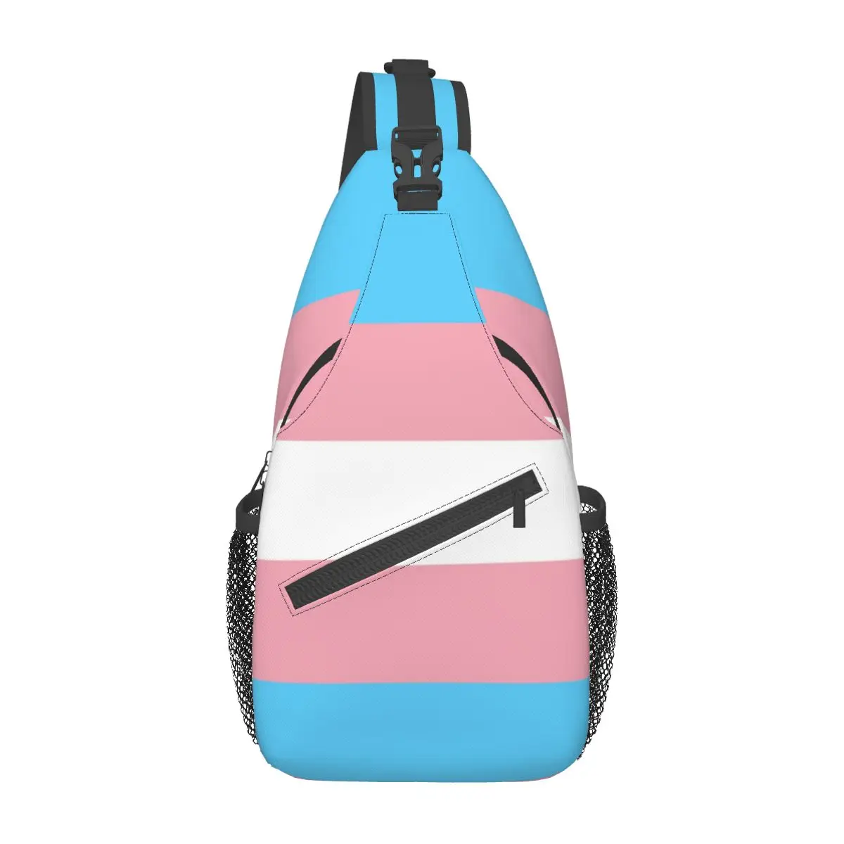 

Transgender Flag Sling Bag Chest Crossbody Shoulder Sling Backpack Travel Hiking Daypacks Rainbow Lgbt Pride Pattern Satchel