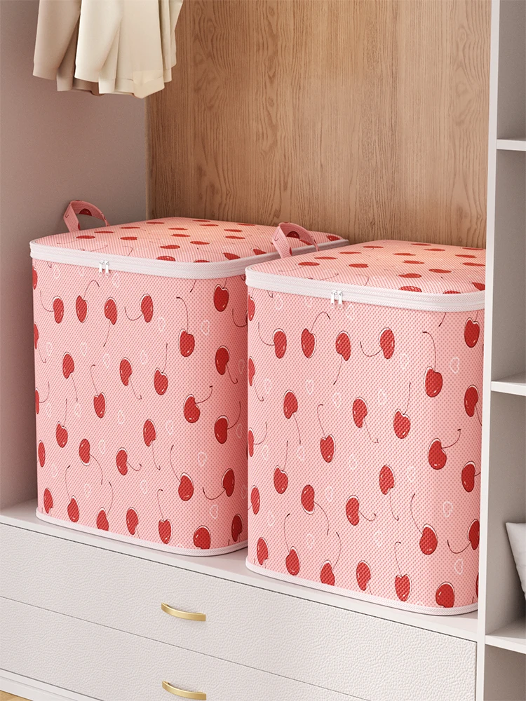 Large capacity clothing storage bag Portable clothing quilt storage bag Bedroom organizer foldable dust-proof quilt zipper bag 4