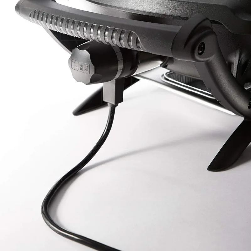 Electric Grill ,Heat Element, Removable Catch Pan, Porcelain-Enameled, Cast-Iron Cooking Grates, Grey 5