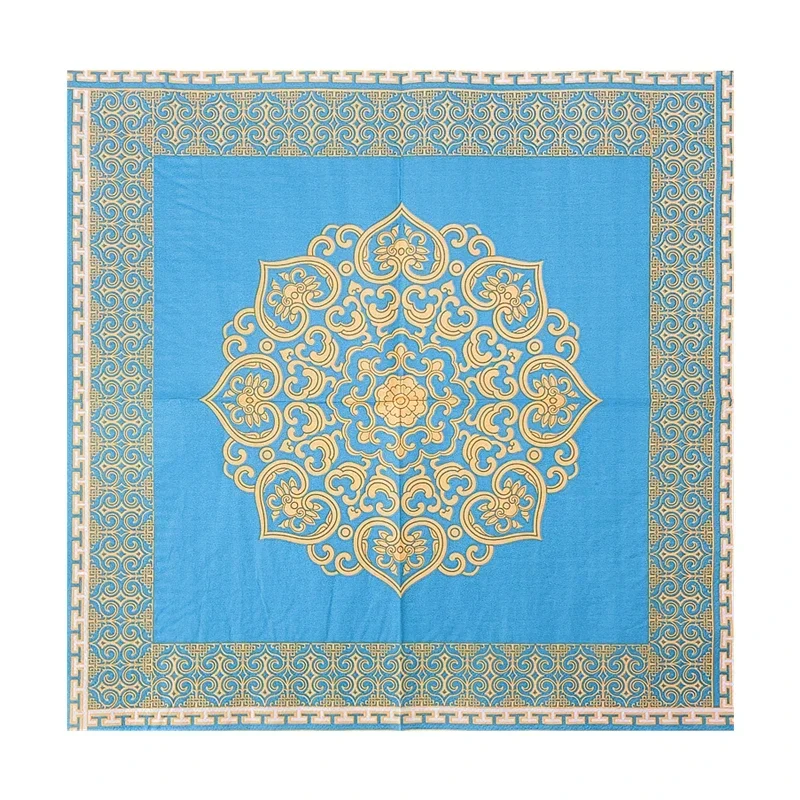 Mongolian Wind Printing Napkins Square Napkins Hotel Restaurant Disposable Placemats Ethnic Wind Floral Pattern Paper 33 paper napkins disposable paper placemats