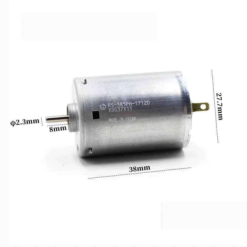 MABUCHI RS-385PH-17120 미니 RS-385 모터 DC 12V 18V 24V 9000RPM 마이크로 28mm 전기 카본 부시 모터 DIY 자동차 가전 제품