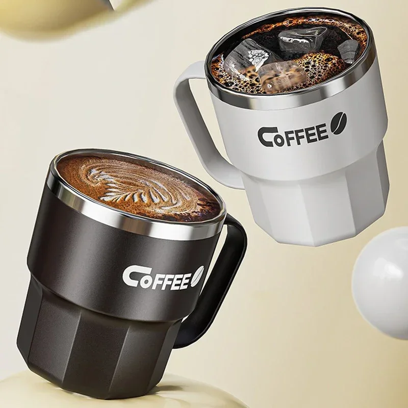Stainless Steel Insulated Coffee Mug with Lid for Hot and Cold Drinks