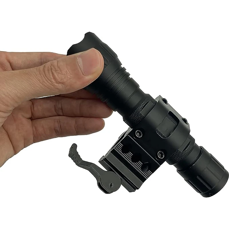 Weapon Flashlight Mount 1" Offset Picatinny Quick Release 45 Degree Picatinny Rail Ring Mount Laser Sight Mlok