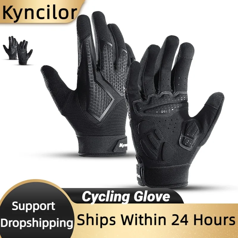 Long Finger Non-Slip Shock-Absorbing Cycling Gloves Spring And Summer Men'S Breathable Sunscreen Touch Screen Riding Gloves