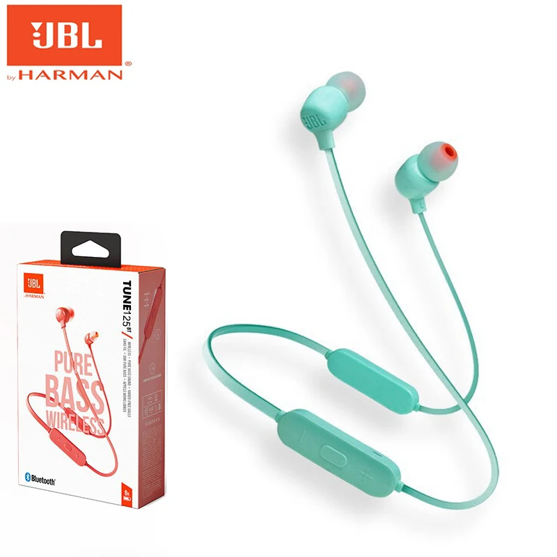 Pebish Øst Timor biografi JBL T125BT Wireless Bluetooth 5.0 Neck-Mounted Earphones In-Ear Wire  Control Call HiFi Heavy Bass Magnetic TUNE 125BT Earbuds