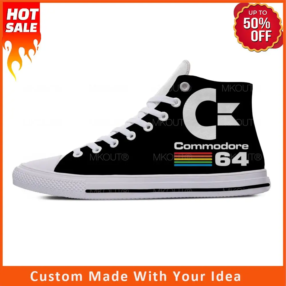 

Модные забавные мужские и женские компьютерные кроссовки с высоким верхом 64 C64 SID подружки, легкие дышащие кроссовки с 3D принтом для мужчин и женщин