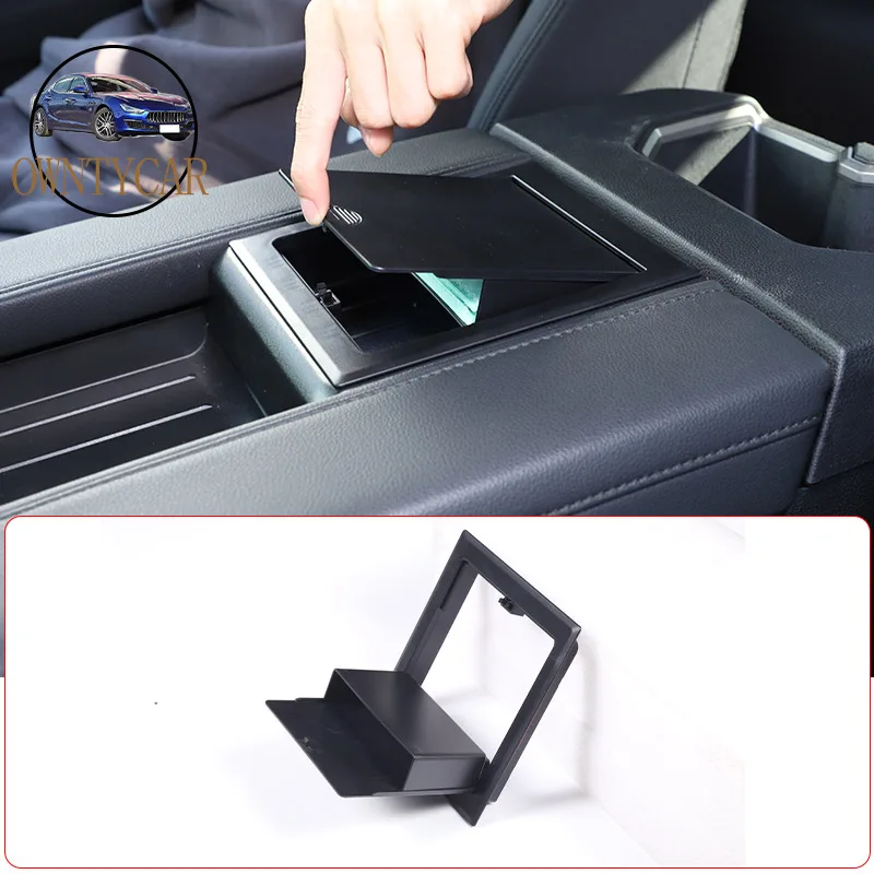 

For Toyota Tundra 2022 2023 ABS Black Central Control Armrest Box Hidden Storage Box Privacy Storage Box Car Accessories